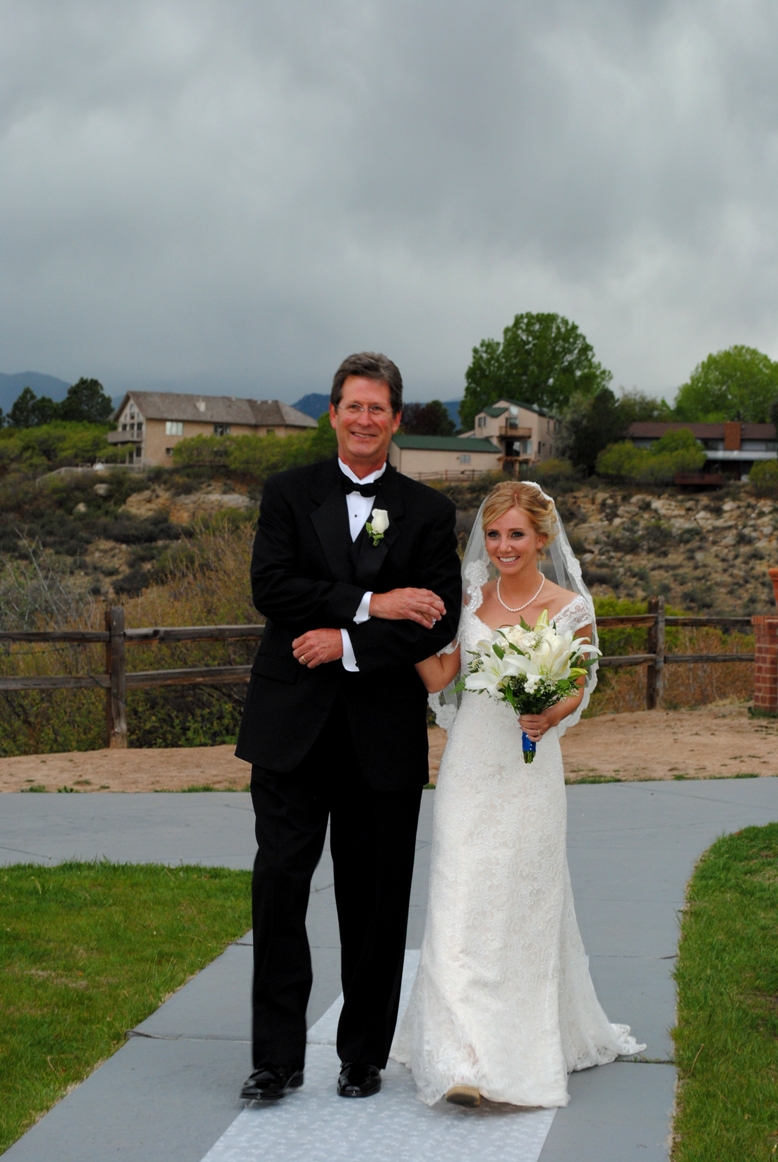 the bride's walk down the aisle