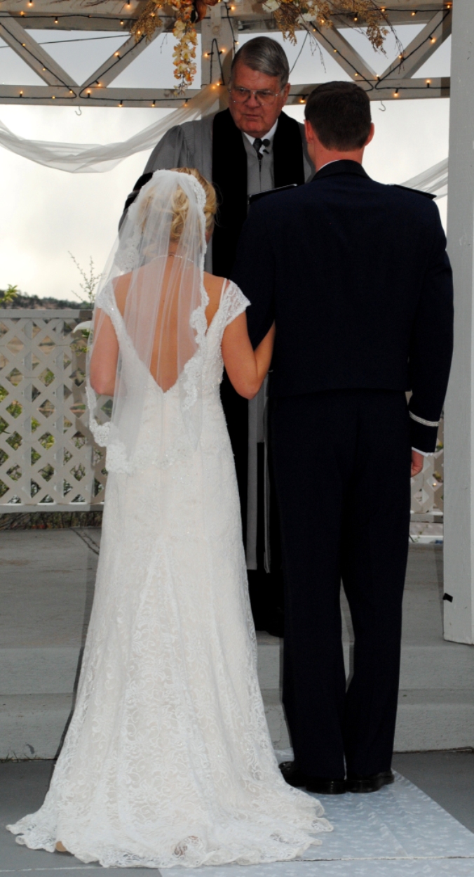 at the "altar"