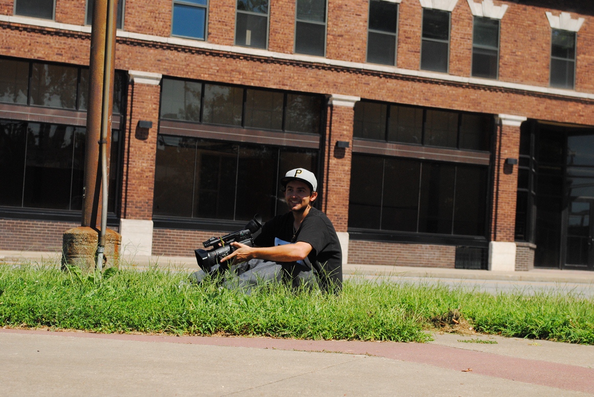 Bernie on filming duty