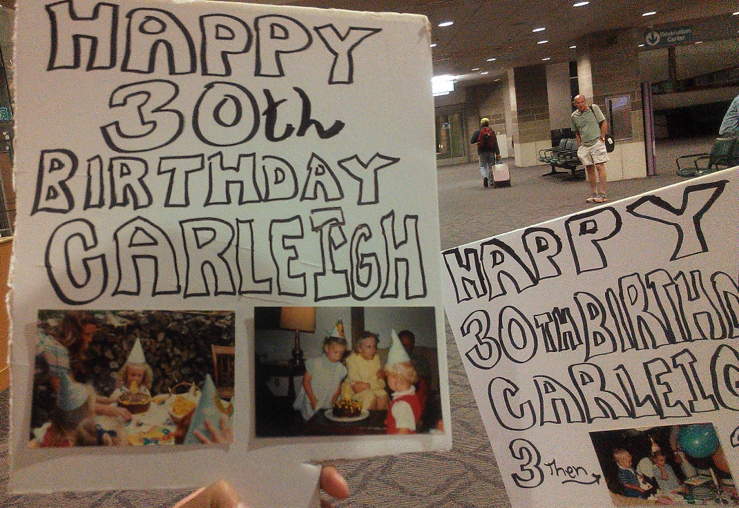 my mom made the signs