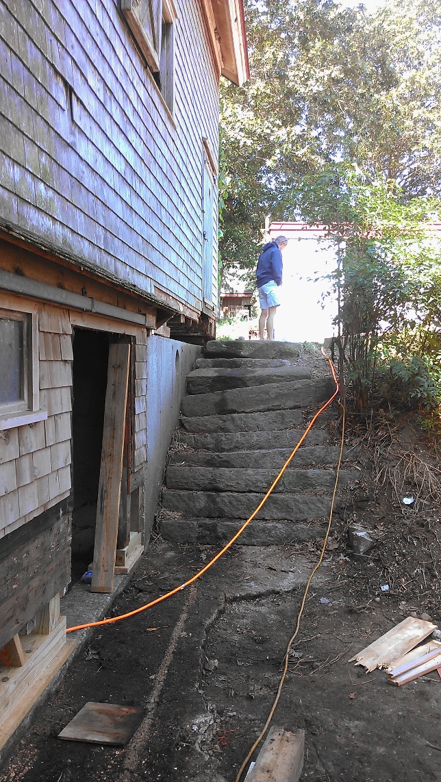 stairs and my mom