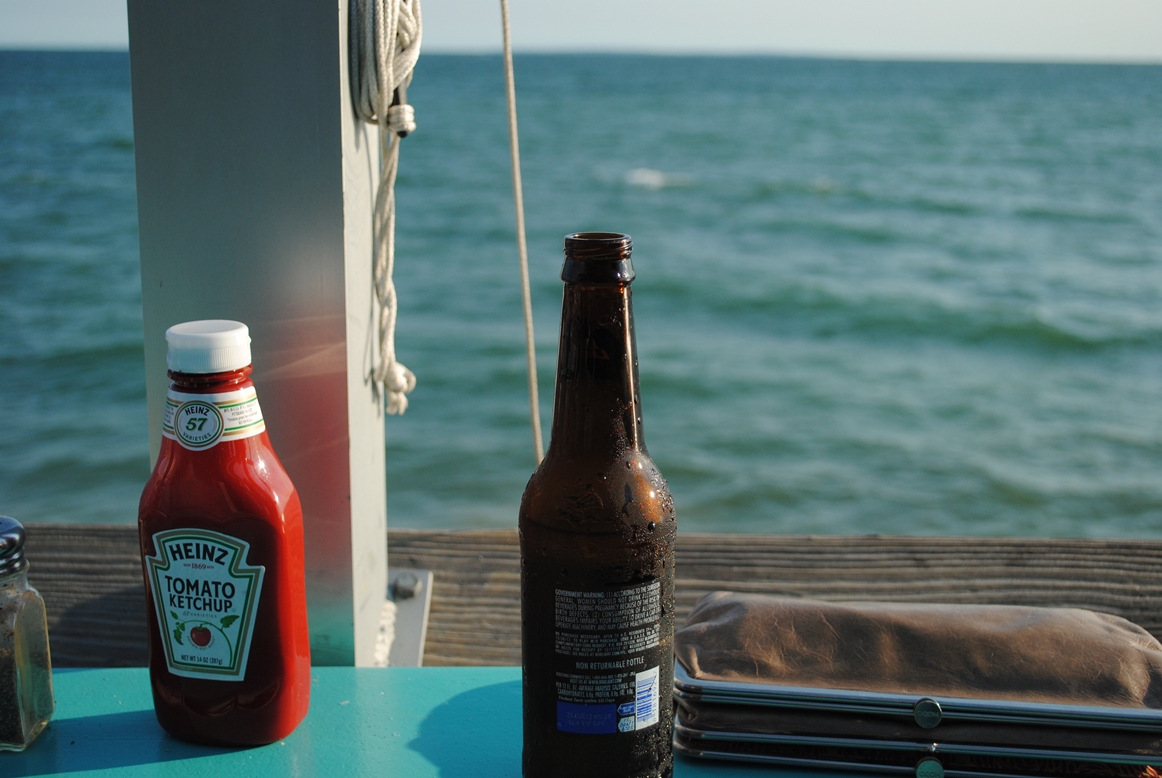 beer, ketchup, ocean