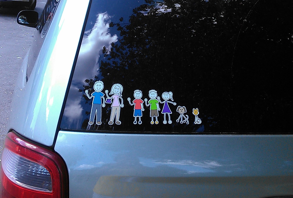 stupid family car stickers